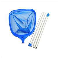 Handkescher mit Stange 3x 50cm, blau