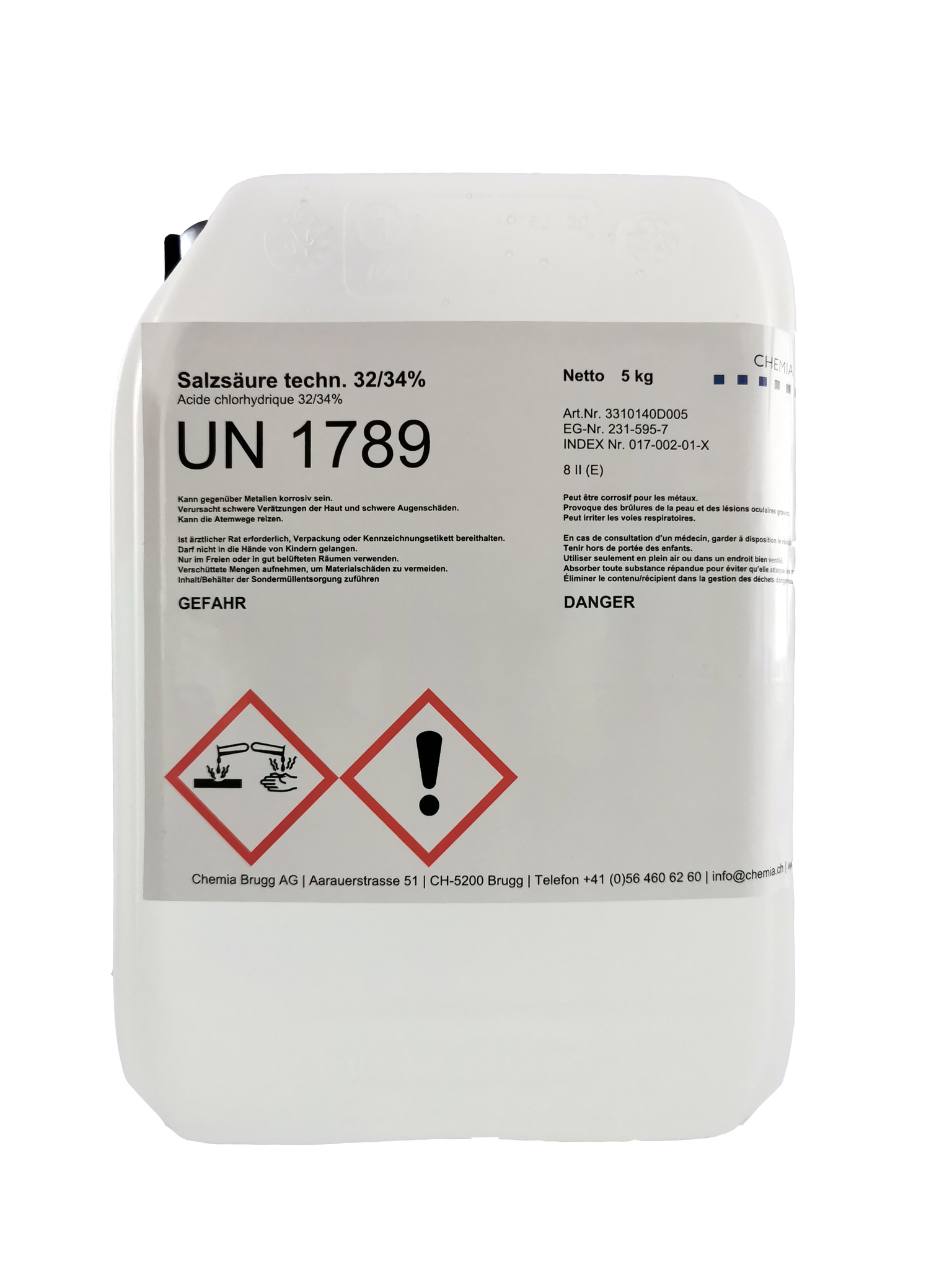 Salzsäure 32 %, 5 lt Kanister